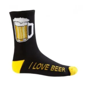 Beer Mug Cycling Socks Black/Yellow