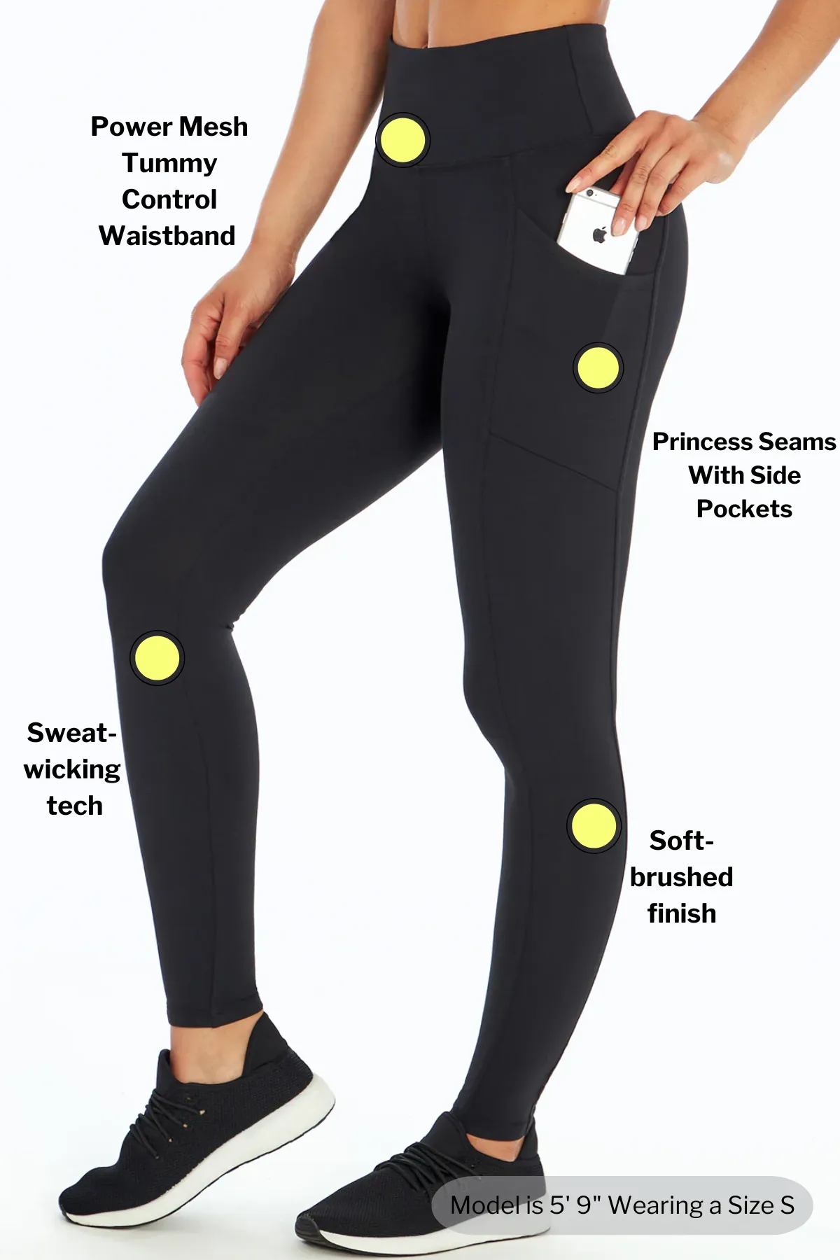 Cameron Side Pocket Tummy Control Legging