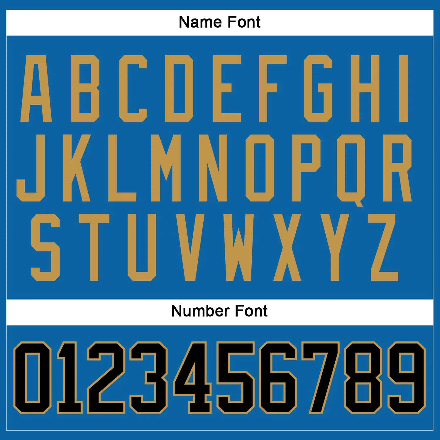 Custom Blue Black-Old Gold Hockey Jersey