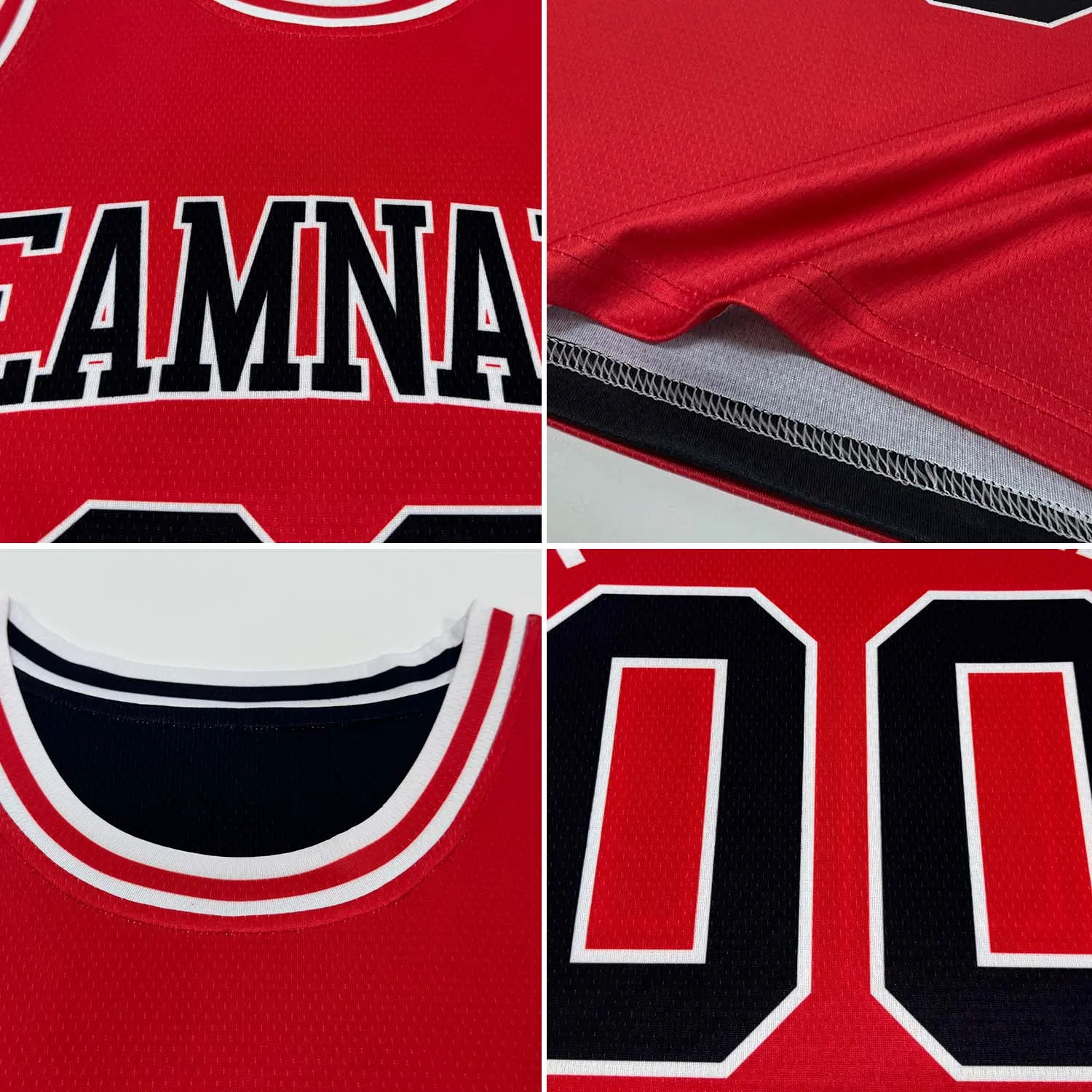 Custom Reversible Red White-Powder Blue Double Side Basketball Jersey