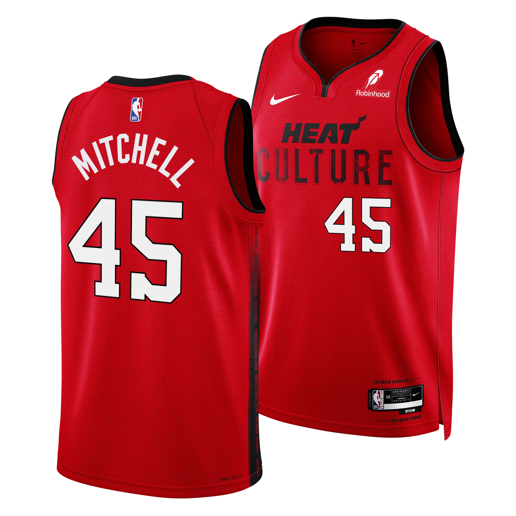 Davion Mitchell Nike HEAT Culture: Blood Red Swingman Jersey