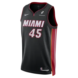 Davion Mitchell Nike Miami HEAT Icon Black Swingman Jersey