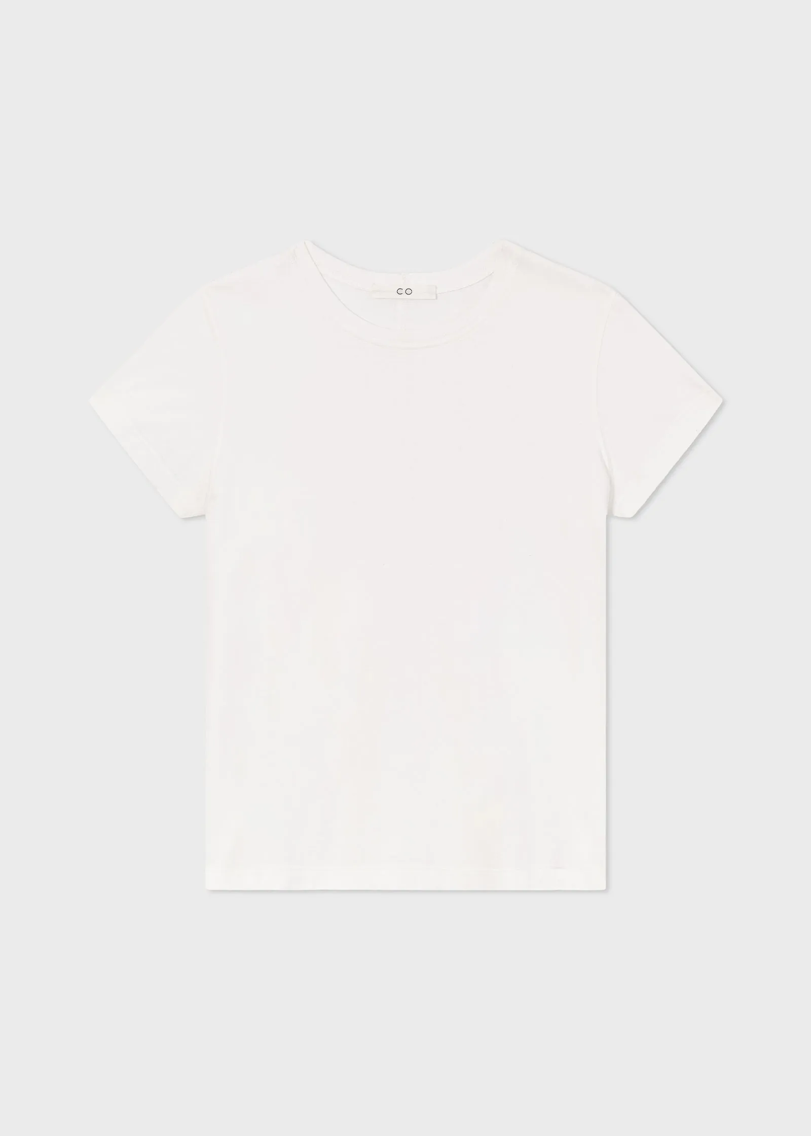 Fitted Tee in Cotton Jersey - White
