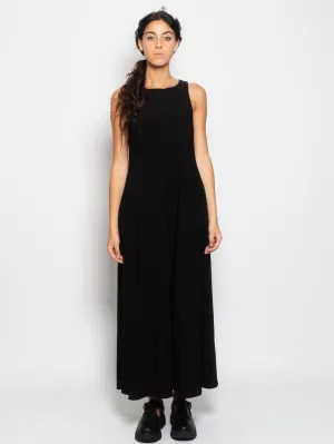 Flared Dress in Black Jersey