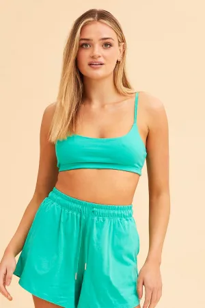 Green Lila Cami Crop Top