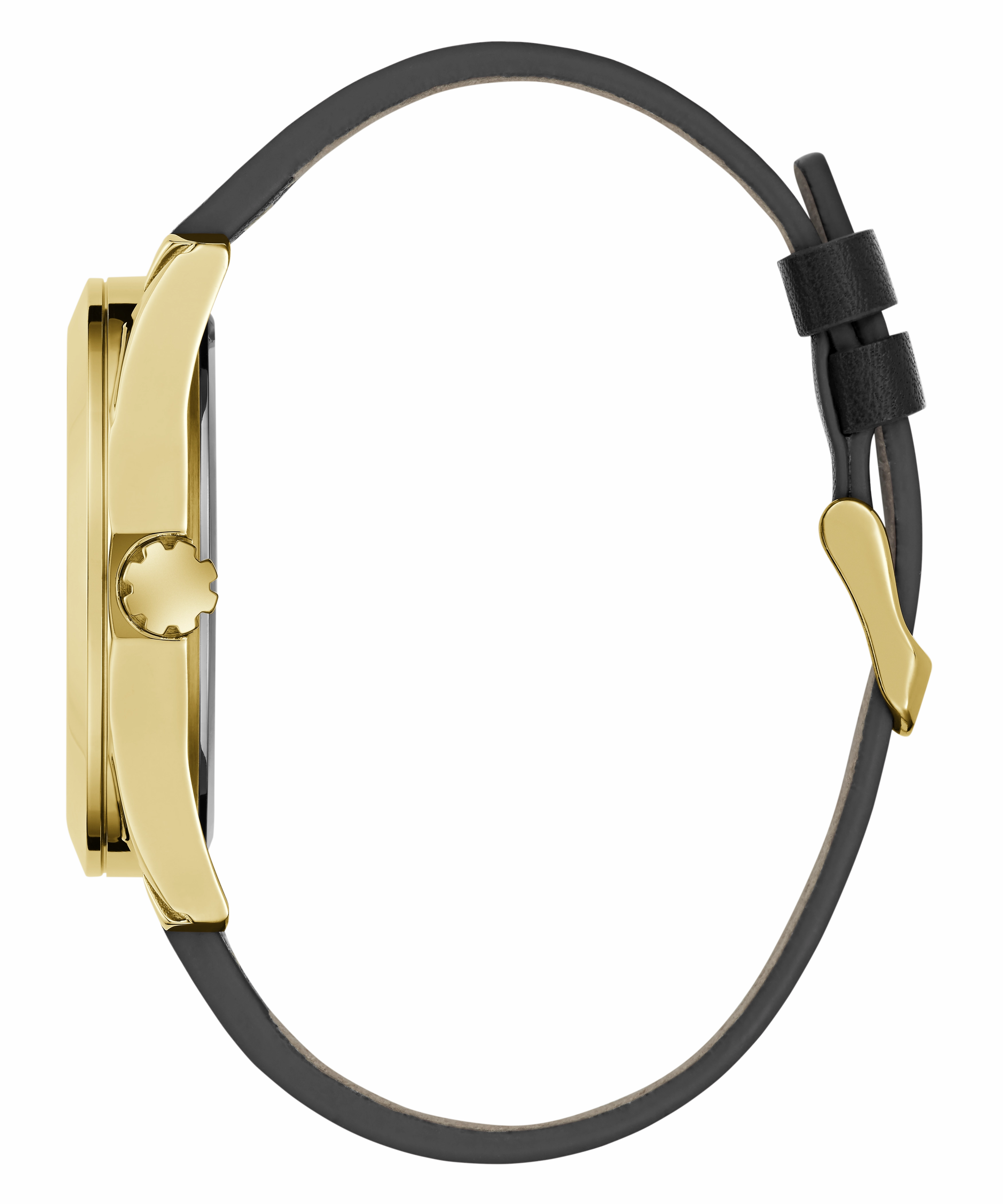Guess Mens Black Gold Tone Multi-function Watch
