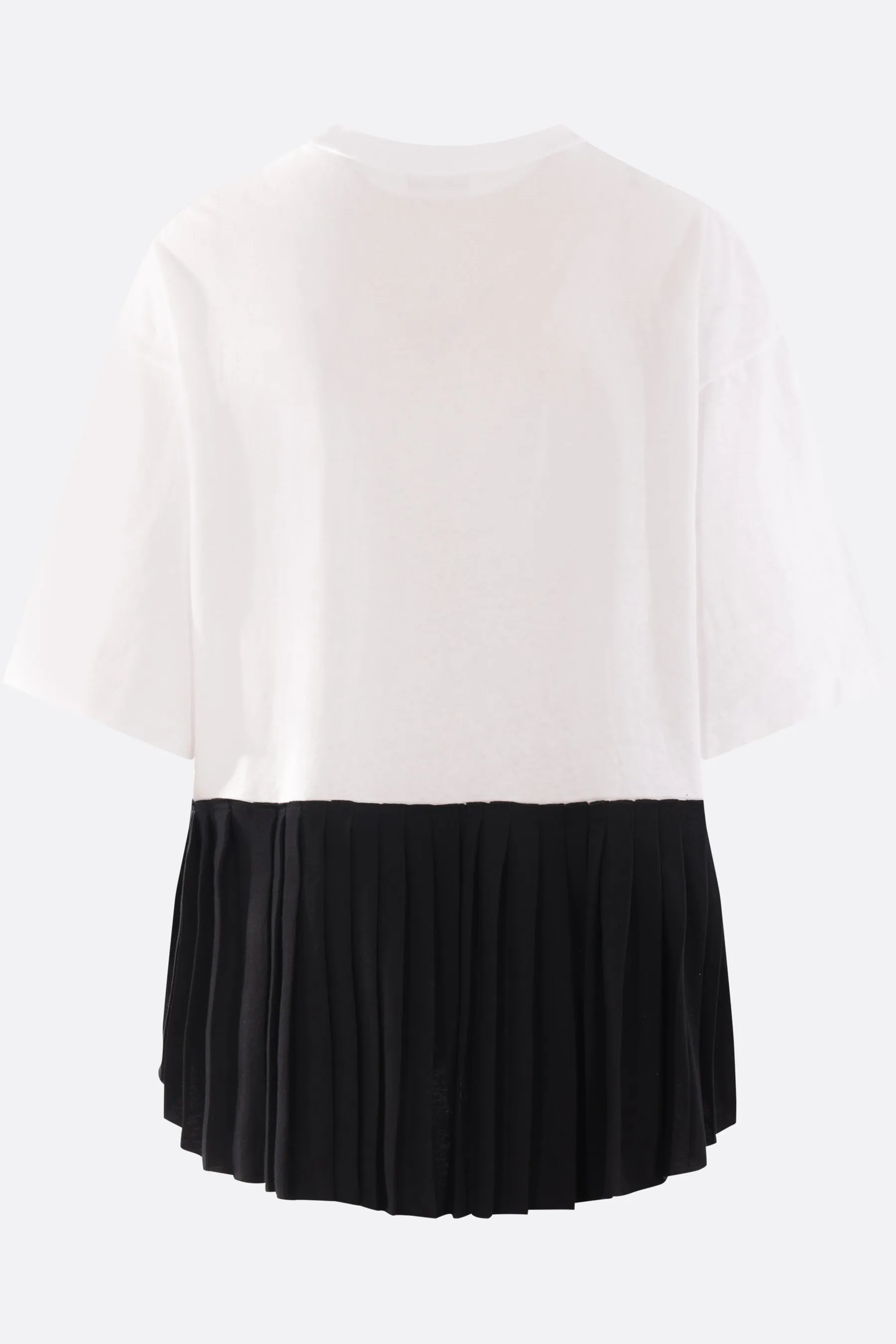 jersey t-shirt with pleated hem
