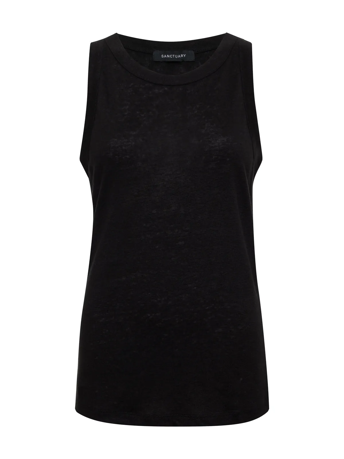 Linen Tank Black
