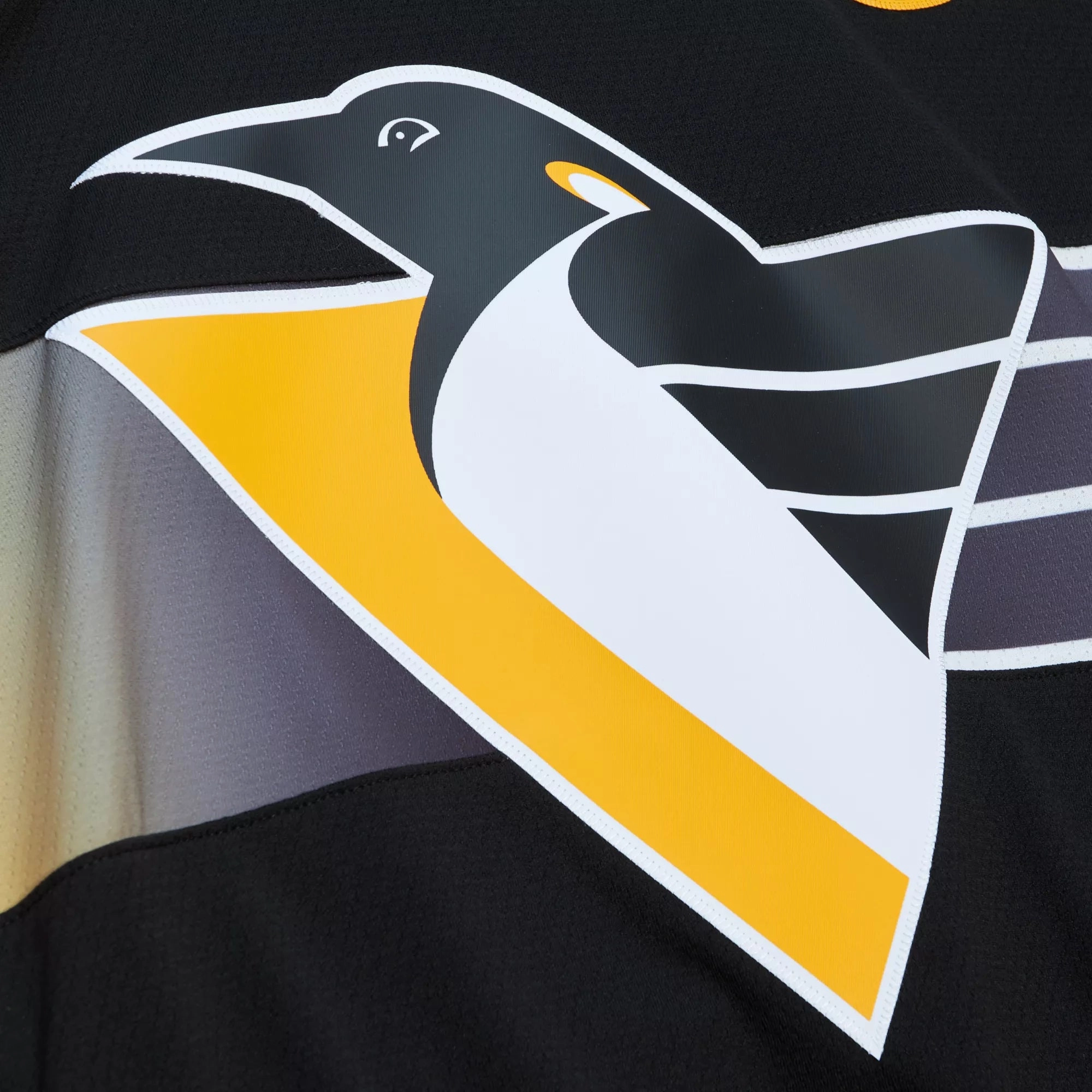 Mario Lemieux Pittsburgh Penguins Mitchell & Ness 1996/97 Captain Patch Blue Line Player Jersey - Black