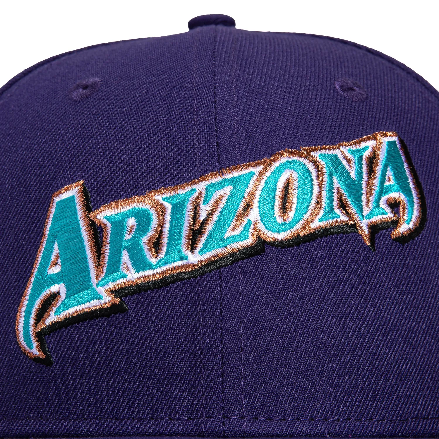 New Era 59Fifty Arizona Diamondbacks 1998 Jersey Hat - Purple. Teal. Metallic Copper