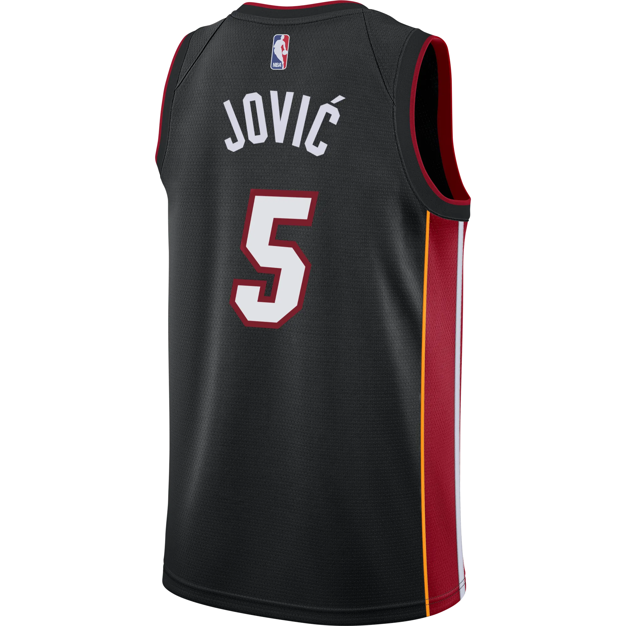 Nikola Jović Nike Icon Black Swingman Jersey