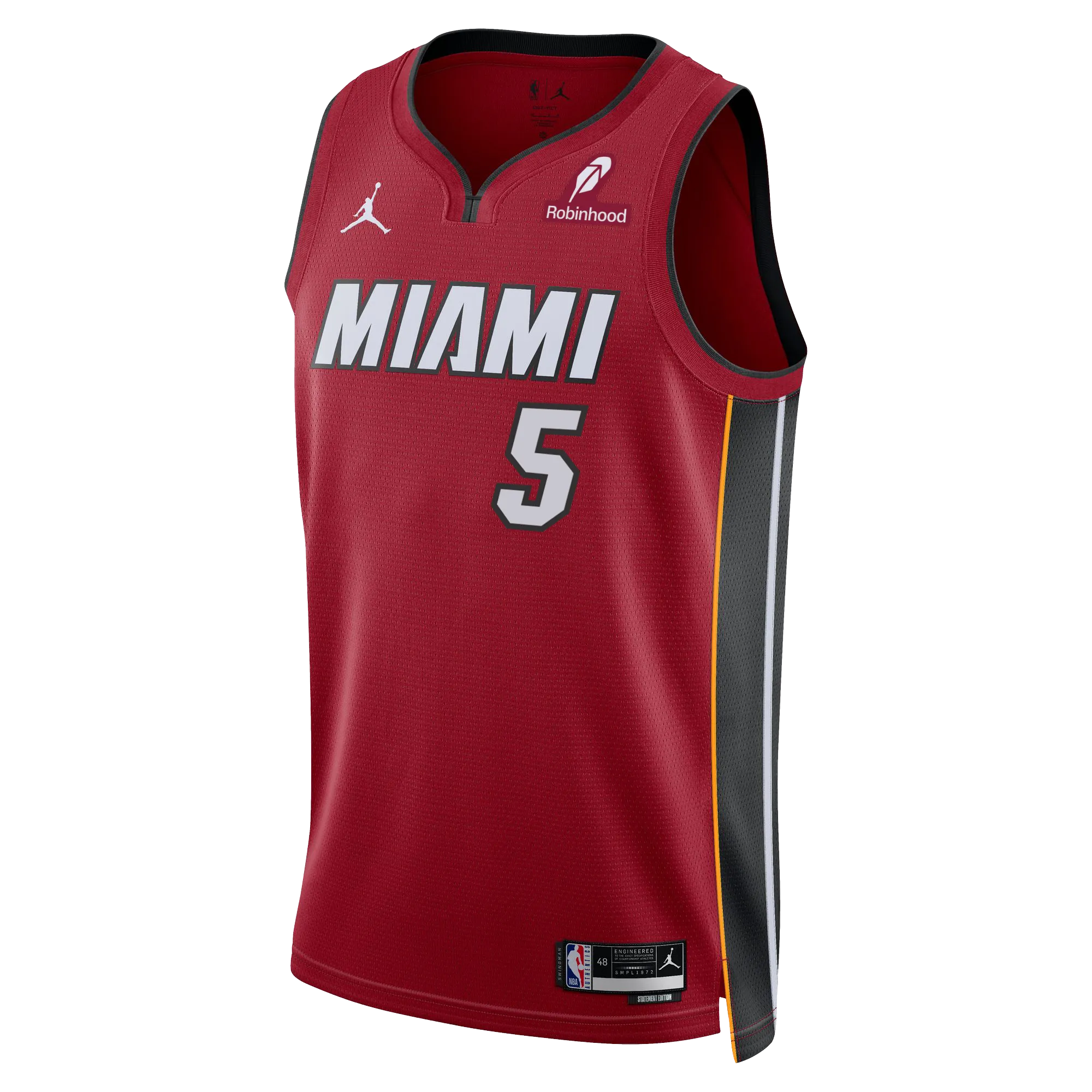 Nikola Jović Nike Jordan Brand Miami HEAT Statement Red Swingman Jersey