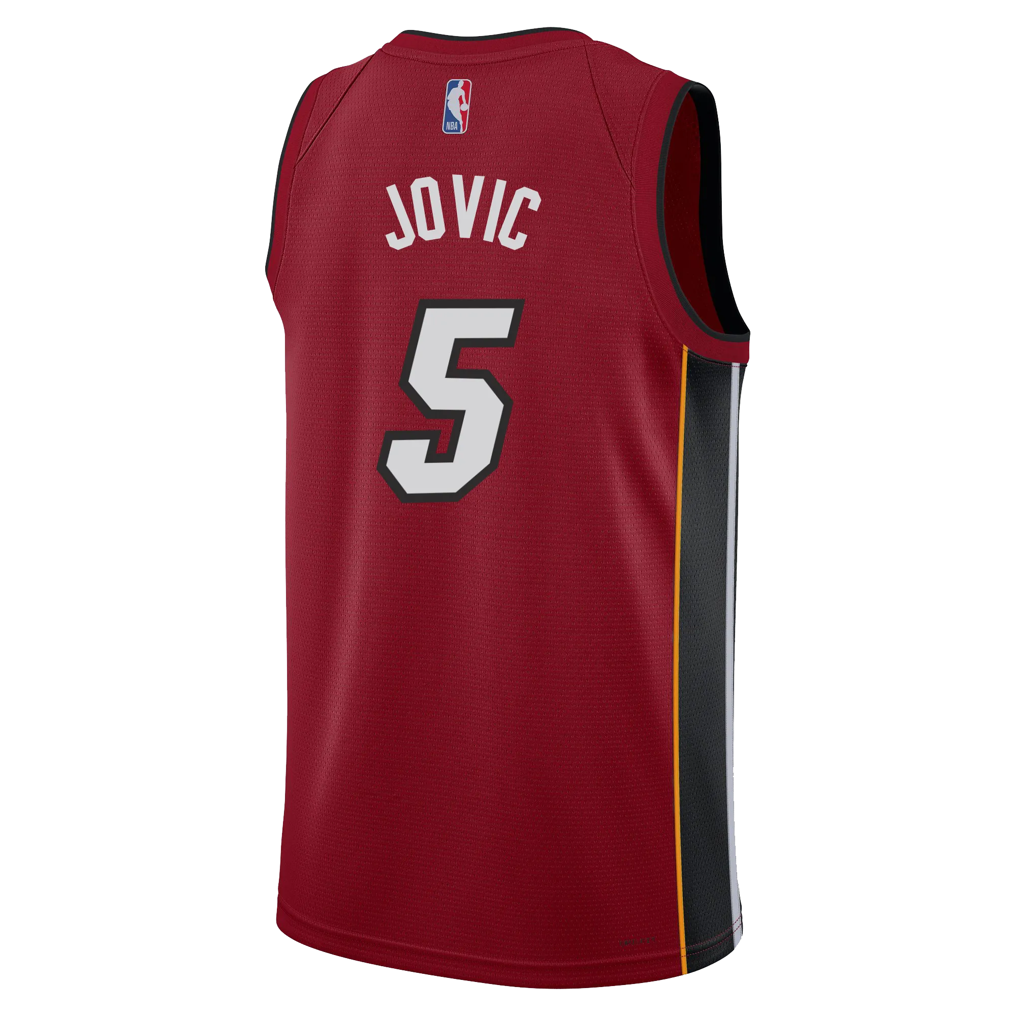 Nikola Jović Nike Jordan Brand Miami HEAT Statement Red Swingman Jersey