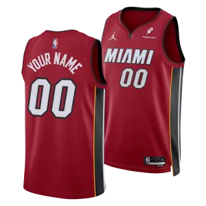 Personalized Nike Jordan Brand Miami HEAT Statement Red Swingman Jersey