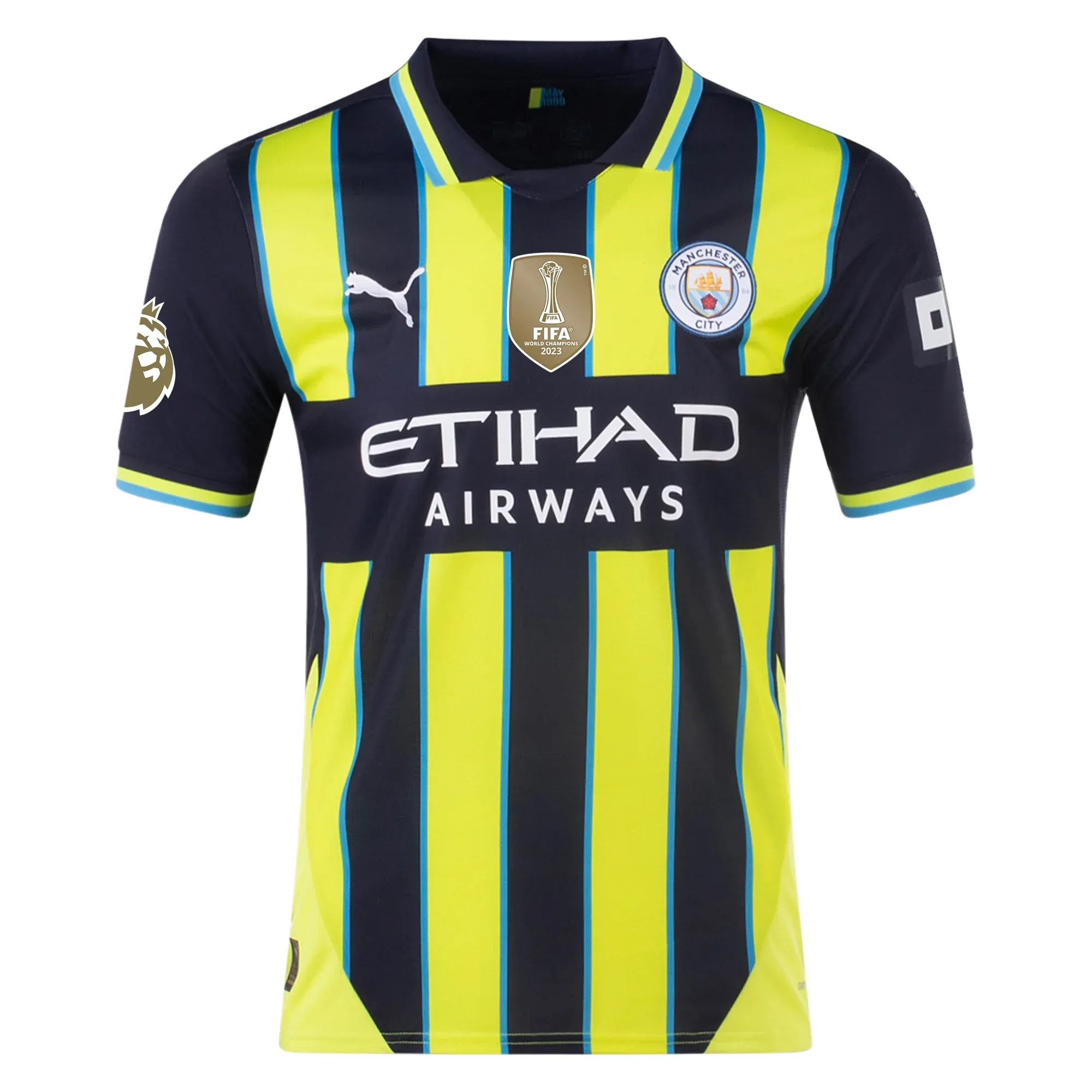 Puma Manchester City Kyle Walker Away Jersey w/ EPL   Club World Cup Patch 24/25 (New Navy/Yellow Glow)