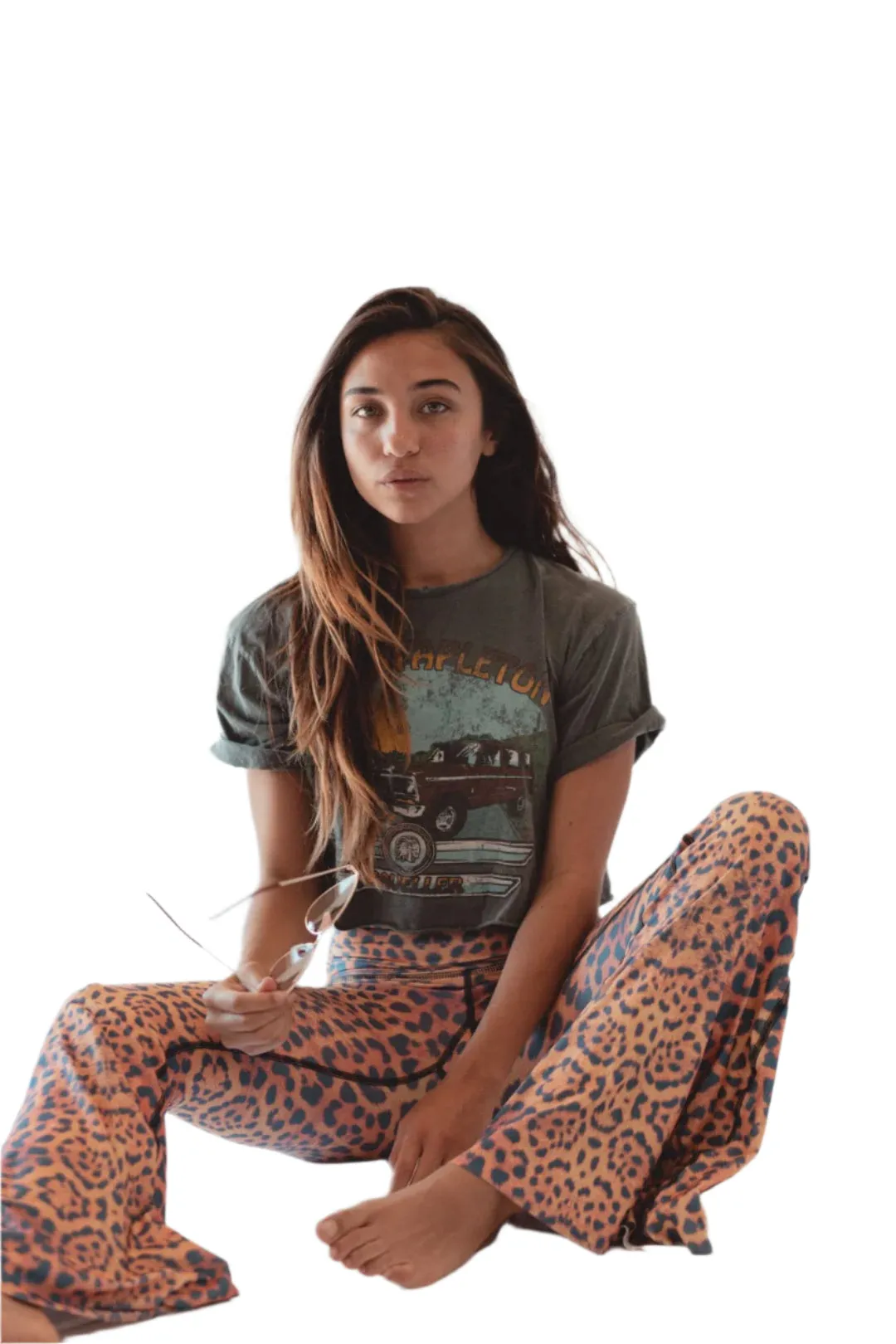 Purple Awakening Crop Bell Bottom