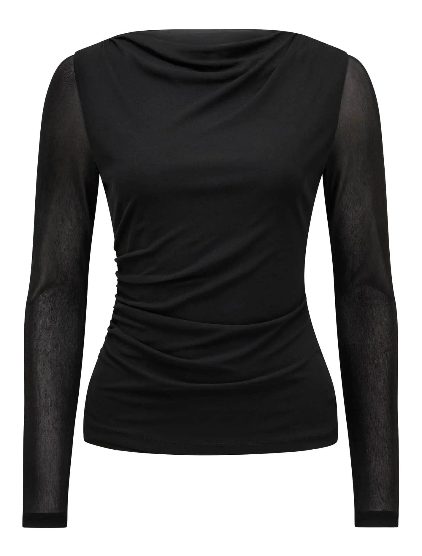 Raegan Ruched Mesh Top