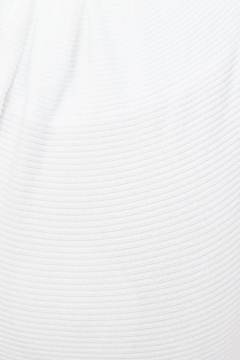 White Bralette Twist One Shoulder Seamless